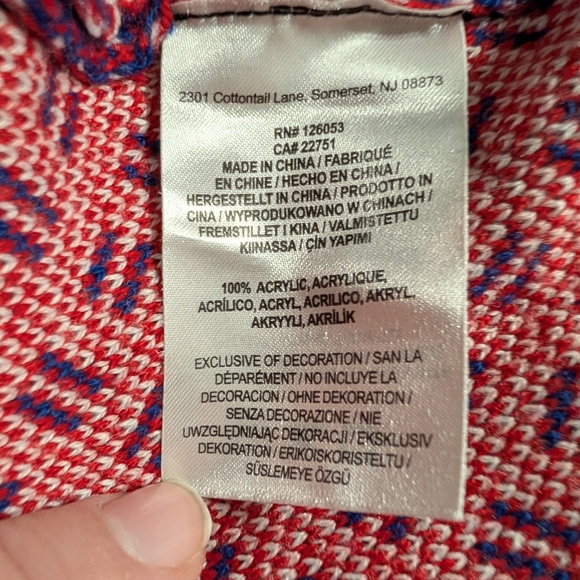 NY Giants NFL Blue & Red Ugly Christmas Sweater L - Picture 9 of 10